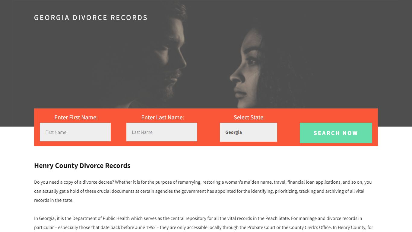 Henry County Divorce Records